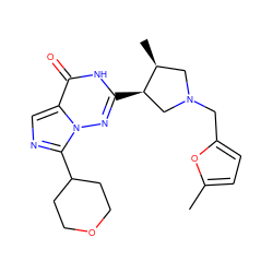 Cc1ccc(CN2C[C@@H](c3nn4c(C5CCOCC5)ncc4c(=O)[nH]3)[C@@H](C)C2)o1 ZINC000205448405