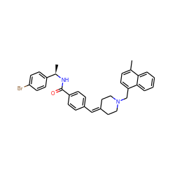 Cc1ccc(CN2CCC(=Cc3ccc(C(=O)N[C@H](C)c4ccc(Br)cc4)cc3)CC2)c2ccccc12 ZINC000042965750