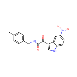 Cc1ccc(CNC(=O)C(=O)c2c[nH]c3ccc([N+](=O)[O-])cc23)cc1 ZINC000035323267