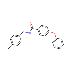 Cc1ccc(CNC(=O)c2ccc(Oc3ccccc3)cc2)cc1 ZINC000006218523