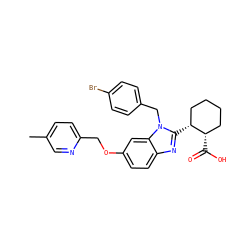 Cc1ccc(COc2ccc3nc([C@@H]4CCCC[C@@H]4C(=O)O)n(Cc4ccc(Br)cc4)c3c2)nc1 ZINC000218129645