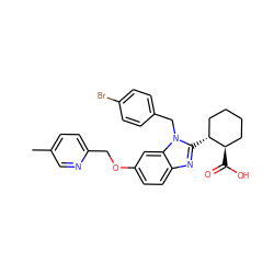 Cc1ccc(COc2ccc3nc([C@@H]4CCCC[C@H]4C(=O)O)n(Cc4ccc(Br)cc4)c3c2)nc1 ZINC000221567358