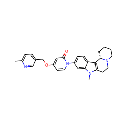 Cc1ccc(COc2ccn(-c3ccc4c5c(n(C)c4c3)CCN3CCCC[C@@H]53)c(=O)c2)cn1 ZINC000113109370