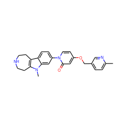Cc1ccc(COc2ccn(-c3ccc4c5c(n(C)c4c3)CCNCC5)c(=O)c2)cn1 ZINC000115012772