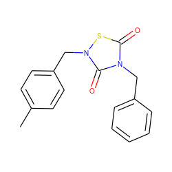 Cc1ccc(Cn2sc(=O)n(Cc3ccccc3)c2=O)cc1 ZINC000013985239