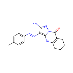 Cc1ccc(N=Nc2c(N)nn3c(=O)c4c([nH]c23)CCCC4)cc1 ZINC000253531533