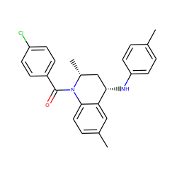 Cc1ccc(N[C@H]2C[C@@H](C)N(C(=O)c3ccc(Cl)cc3)c3ccc(C)cc32)cc1 ZINC000004797999