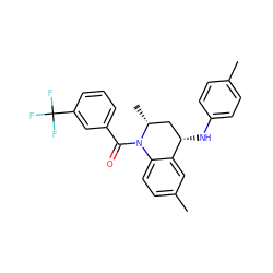 Cc1ccc(N[C@H]2C[C@@H](C)N(C(=O)c3cccc(C(F)(F)F)c3)c3ccc(C)cc32)cc1 ZINC000013490223