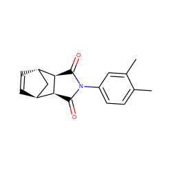 Cc1ccc(N2C(=O)[C@H]3[C@H]4C=C[C@@H](C4)[C@H]3C2=O)cc1C ZINC000101027932