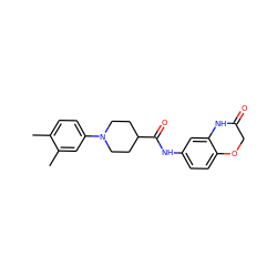 Cc1ccc(N2CCC(C(=O)Nc3ccc4c(c3)NC(=O)CO4)CC2)cc1C ZINC000040846817