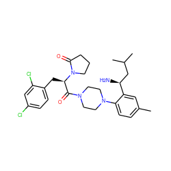 Cc1ccc(N2CCN(C(=O)[C@@H](Cc3ccc(Cl)cc3Cl)N3CCCC3=O)CC2)c([C@@H](N)CC(C)C)c1 ZINC000028823891