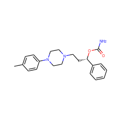 Cc1ccc(N2CCN(CC[C@H](OC(N)=O)c3ccccc3)CC2)cc1 ZINC000095576192