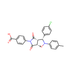 Cc1ccc(N2O[C@@H]3C(=O)N(c4ccc(C(=O)O)cc4)C(=O)[C@@H]3[C@@H]2c2ccc(Cl)cc2)cc1 ZINC000084671629