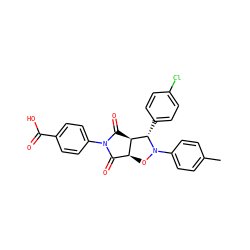 Cc1ccc(N2O[C@H]3C(=O)N(c4ccc(C(=O)O)cc4)C(=O)[C@H]3[C@@H]2c2ccc(Cl)cc2)cc1 ZINC000101521219