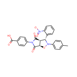 Cc1ccc(N2O[C@H]3C(=O)N(c4ccc(C(=O)O)cc4)C(=O)[C@H]3[C@@H]2c2ccccc2[N+](=O)[O-])cc1 ZINC000101520854