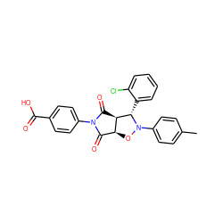 Cc1ccc(N2O[C@H]3C(=O)N(c4ccc(C(=O)O)cc4)C(=O)[C@H]3[C@@H]2c2ccccc2Cl)cc1 ZINC000101520896