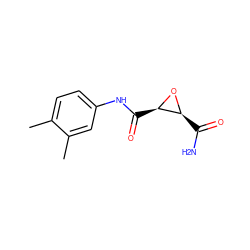 Cc1ccc(NC(=O)[C@H]2O[C@H]2C(N)=O)cc1C ZINC000299866247