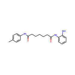 Cc1ccc(NC(=O)CCCCCC(=O)Nc2ccccc2N)cc1 ZINC000034997445