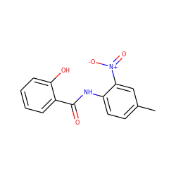 Cc1ccc(NC(=O)c2ccccc2O)c([N+](=O)[O-])c1 ZINC000005212444