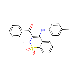 Cc1ccc(NC2=C(C(=O)c3ccccc3)N(C)S(=O)(=O)c3ccccc32)cc1 ZINC000001156660