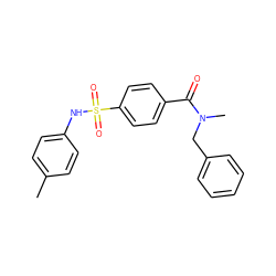 Cc1ccc(NS(=O)(=O)c2ccc(C(=O)N(C)Cc3ccccc3)cc2)cc1 ZINC000015343938