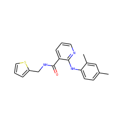 Cc1ccc(Nc2ncccc2C(=O)NCc2cccs2)c(C)c1 ZINC000001340845