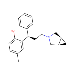 Cc1ccc(O)c([C@H](CCN2C[C@H]3C[C@H]3C2)c2ccccc2)c1 ZINC000003939529