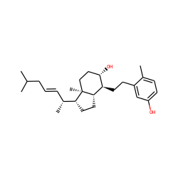 Cc1ccc(O)cc1CC[C@@H]1[C@@H](O)CC[C@@]2(C)[C@H]1CC[C@@H]2[C@H](C)/C=C/CC(C)C ZINC000073196212