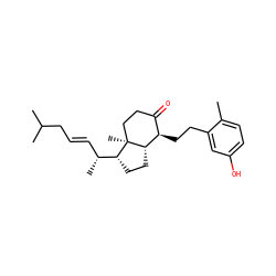 Cc1ccc(O)cc1CC[C@@H]1C(=O)CC[C@@]2(C)[C@H]1CC[C@@H]2[C@H](C)/C=C/CC(C)C ZINC000038791899