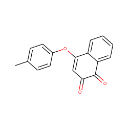 Cc1ccc(OC2=CC(=O)C(=O)c3ccccc32)cc1 ZINC001772601153