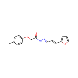 Cc1ccc(OCC(=O)N/N=C/C=C/c2ccco2)cc1 ZINC000002896602