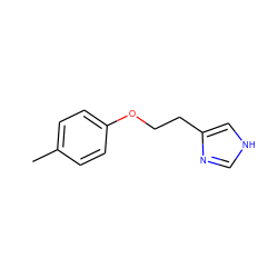 Cc1ccc(OCCc2c[nH]cn2)cc1 ZINC000000021589