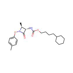 Cc1ccc(ON2C(=O)[C@@H](NC(=O)OCCCCC3CCCCC3)[C@@H]2C)cc1 ZINC001772617076