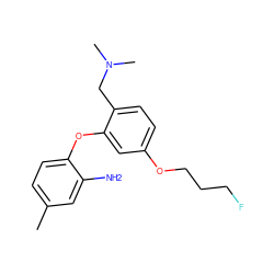 Cc1ccc(Oc2cc(OCCCF)ccc2CN(C)C)c(N)c1 ZINC000045338391