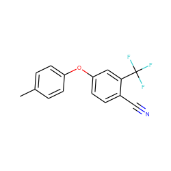 Cc1ccc(Oc2ccc(C#N)c(C(F)(F)F)c2)cc1 ZINC000036805609