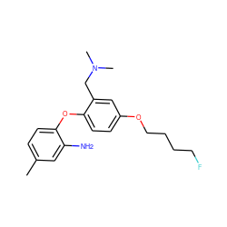 Cc1ccc(Oc2ccc(OCCCCF)cc2CN(C)C)c(N)c1 ZINC000045338651