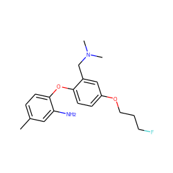 Cc1ccc(Oc2ccc(OCCCF)cc2CN(C)C)c(N)c1 ZINC000045338649