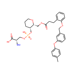 Cc1ccc(Oc2cccc(COc3ccccc3CCC(=O)OC[C@H]3OCCC[C@H]3O[P@](=O)(O)OC[C@H](N)C(=O)O)c2)cc1 ZINC000653890274