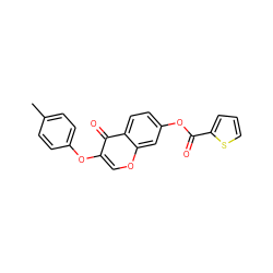 Cc1ccc(Oc2coc3cc(OC(=O)c4cccs4)ccc3c2=O)cc1 ZINC000000645445