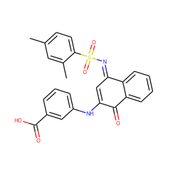 Cc1ccc(S(=O)(=O)/N=C2\C=C(Nc3cccc(C(=O)O)c3)C(=O)c3ccccc32)c(C)c1 ZINC000000944511