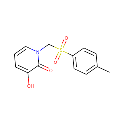 Cc1ccc(S(=O)(=O)Cn2cccc(O)c2=O)cc1 ZINC000029130143