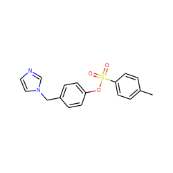 Cc1ccc(S(=O)(=O)Oc2ccc(Cn3ccnc3)cc2)cc1 ZINC000042966150