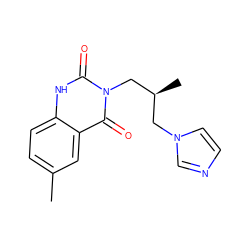 Cc1ccc2[nH]c(=O)n(C[C@@H](C)Cn3ccnc3)c(=O)c2c1 ZINC000026377060