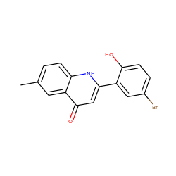 Cc1ccc2[nH]c(-c3cc(Br)ccc3O)cc(=O)c2c1 ZINC000040836639