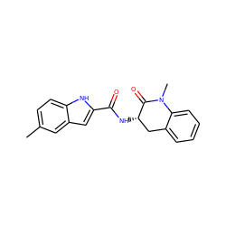 Cc1ccc2[nH]c(C(=O)N[C@H]3Cc4ccccc4N(C)C3=O)cc2c1 ZINC000013587897