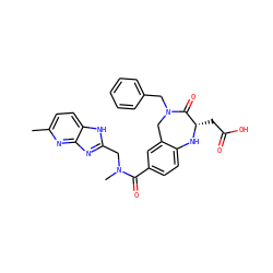 Cc1ccc2[nH]c(CN(C)C(=O)c3ccc4c(c3)CN(Cc3ccccc3)C(=O)[C@H](CC(=O)O)N4)nc2n1 ZINC000026956846