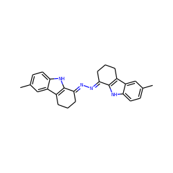 Cc1ccc2[nH]c3c(c2c1)CCC/C3=N\N=C1/CCCc2c1[nH]c1ccc(C)cc21 ZINC000000977869