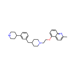 Cc1ccc2c(OCCN3CCC(Cc4cccc(C5CCNCC5)c4)CC3)cccc2n1 ZINC000040860818