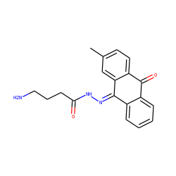 Cc1ccc2c(c1)/C(=N\NC(=O)CCCN)c1ccccc1C2=O ZINC000103194129