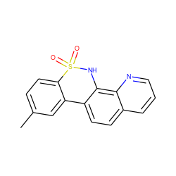 Cc1ccc2c(c1)-c1ccc3cccnc3c1NS2(=O)=O ZINC000013817975